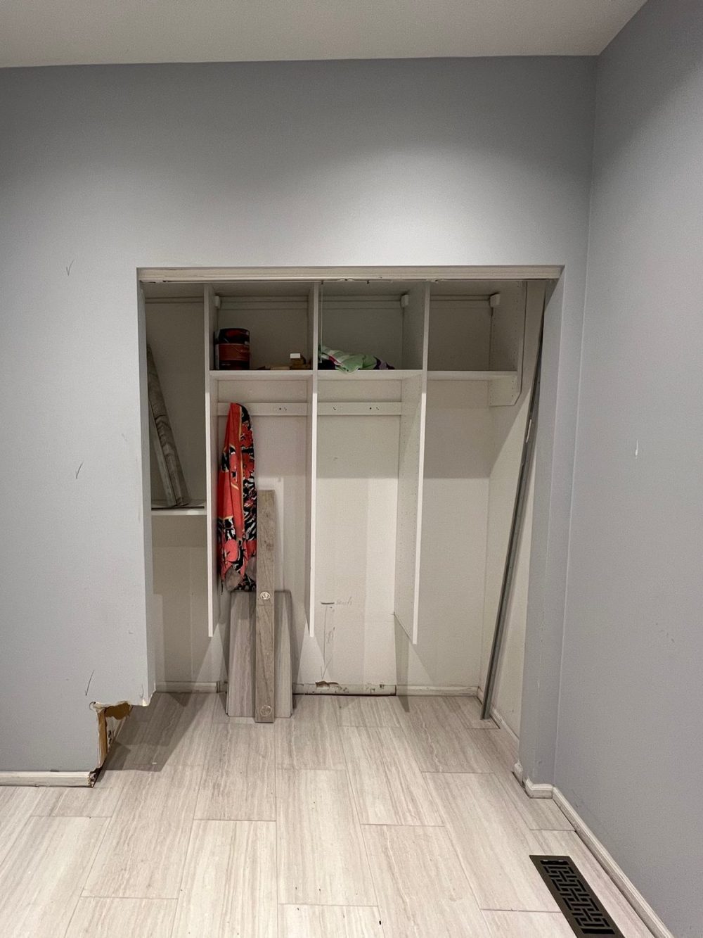 Before: Built-In Mudroom Lockers